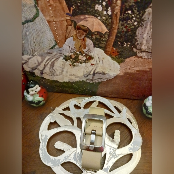 Express Italian Leather Belt, Size S, Cream,MADE IN ITALY🇮🇹 NICE! 🛍👖 - Picture 11 of 12